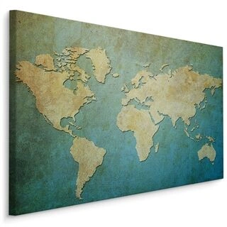 Duk Dekorativ Världskarta