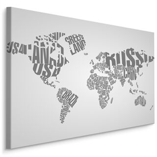 Duk Världskarta Med Inskriptioner