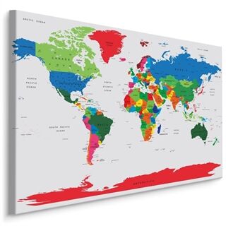 Duk Färgglad Världspolitisk Karta