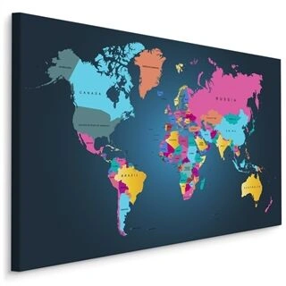 Duk Mångfärgad Politisk Världskarta