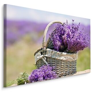 Duk Korg Med Lavendelblommor