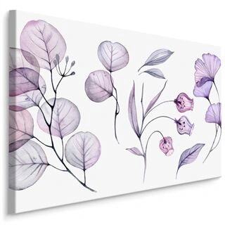 Duk Violett-Rosa Blad Och Blommor