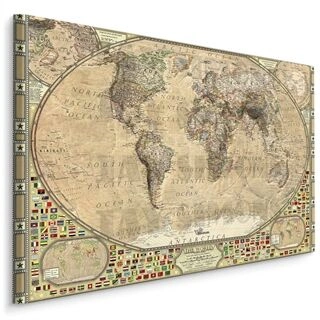 Duk Vintage Världskarta