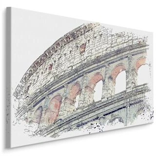 Duk Roman Colosseum Som Målat