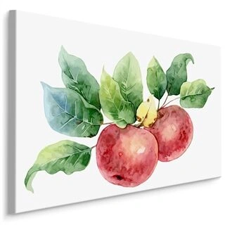 Duk Äpplen Målade Med Akvarell