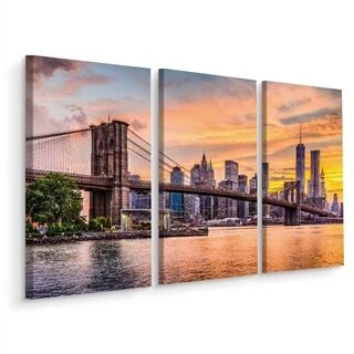 Flerdelad canvas New York City Panoramalandskap