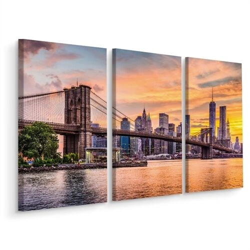 Flerdelad canvas New York City Panoramalandskap