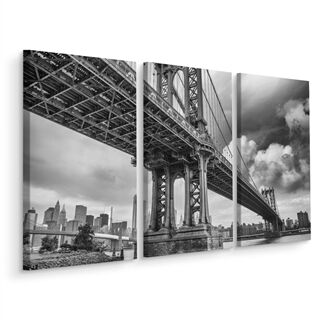 Flerdelad canvas Manhattan Bridge I New York City