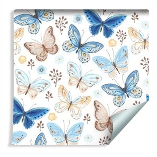Tapet För Barn - Färgglada Fjärilar