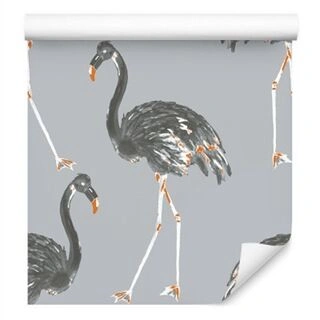 Tapet Flamingos Som Målade