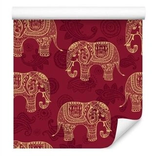 Tapet Elefanter I Orientalisk Stil