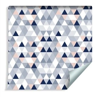 Tapet Geometrisk - Trianglar I Pastellfärger