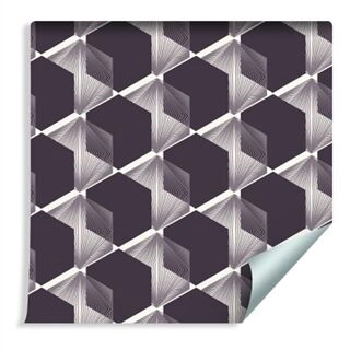 Tapet Modernistiska Hexagoner - 3D-Effekt