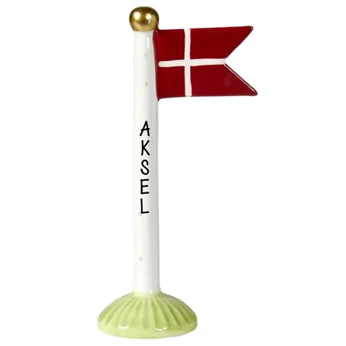 Flagga oanvänd med sprucken botten H: 19 cm keramik