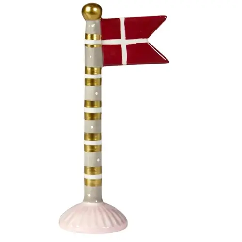 Flagga oanvänd med sprucken botten H: 19 cm keramik
