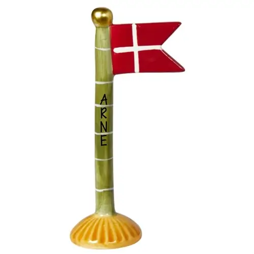 Flagga oanvänd med sprucken botten H: 19 cm keramik