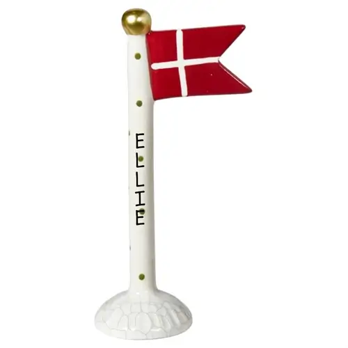 Flagga oanvänd med sprucken botten H: 19 cm keramik