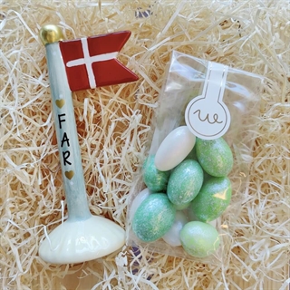 Presentkorg till mamma med ljus och text