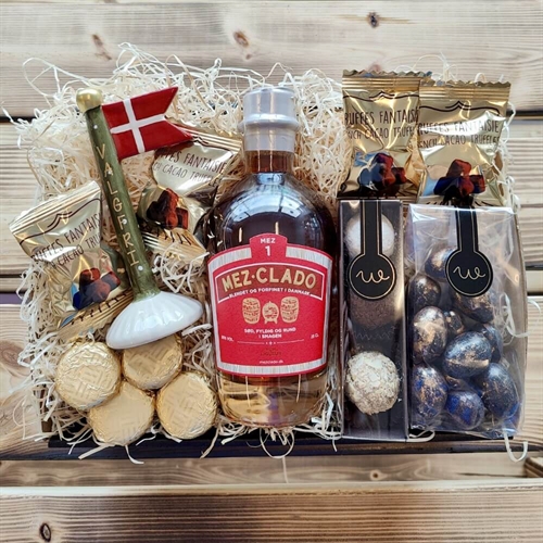 Presentkorg till mamma med ljus och text