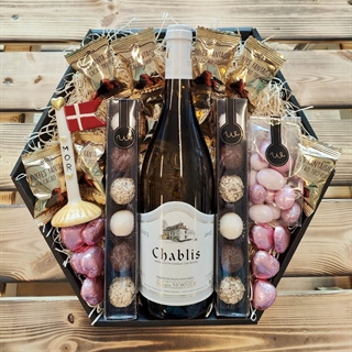 Presentkorg till mamma med ljus och text