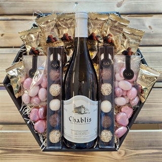 Presentkorg till mamma med ljus och text