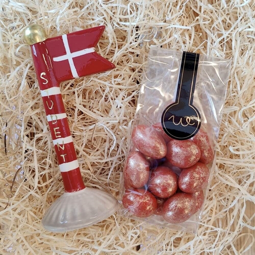 Presentkorg till mamma med ljus och text