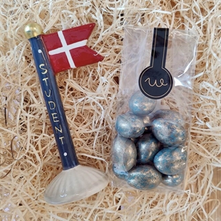 Presentkorg till mamma med ljus och text