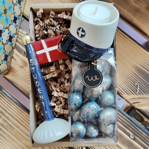 Presentkorg till mamma med ljus och text