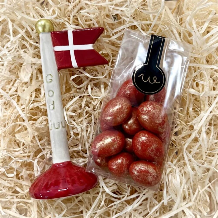 Presentkorg till mamma med ljus och text