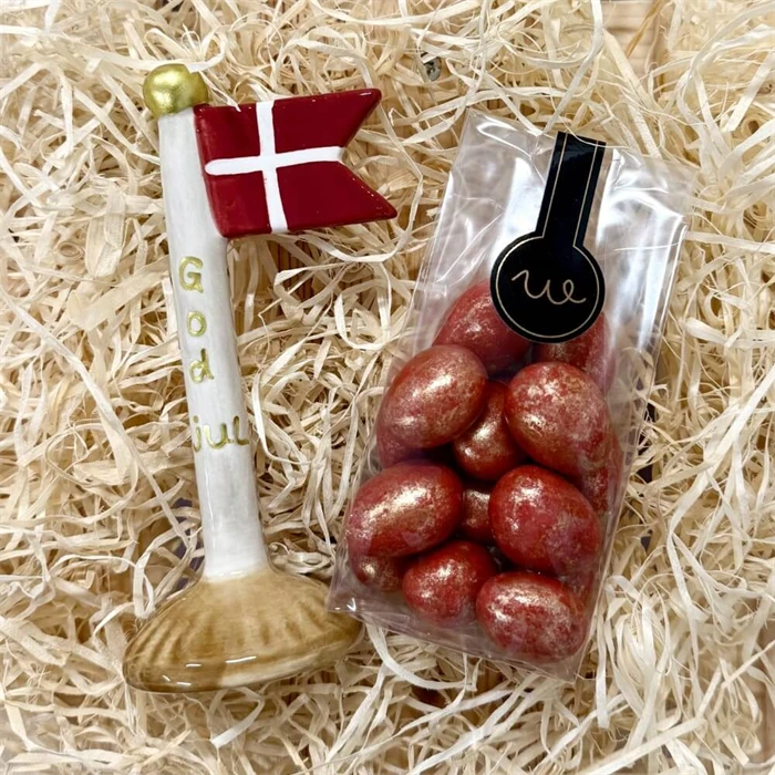 Presentkorg till mamma med ljus och text