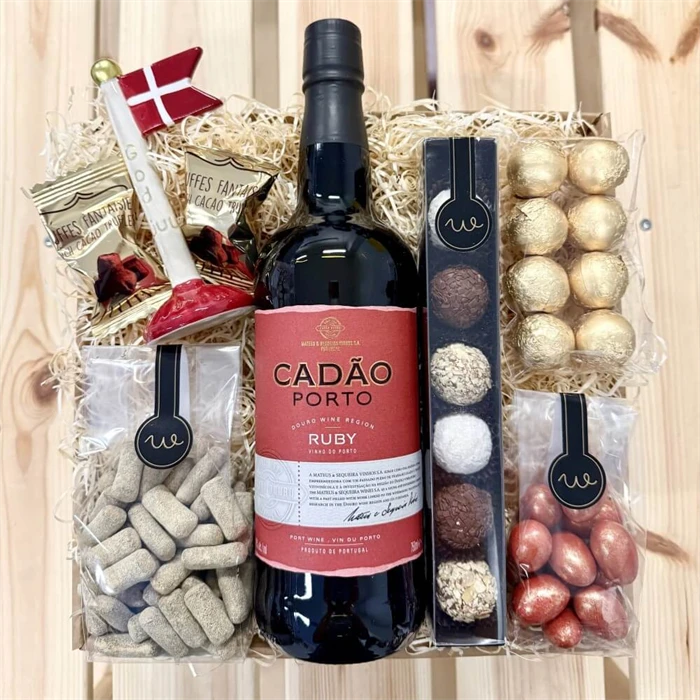 Presentkorg till mamma med ljus och text