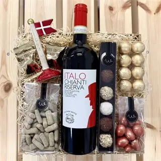 Presentkorg till mamma med ljus och text