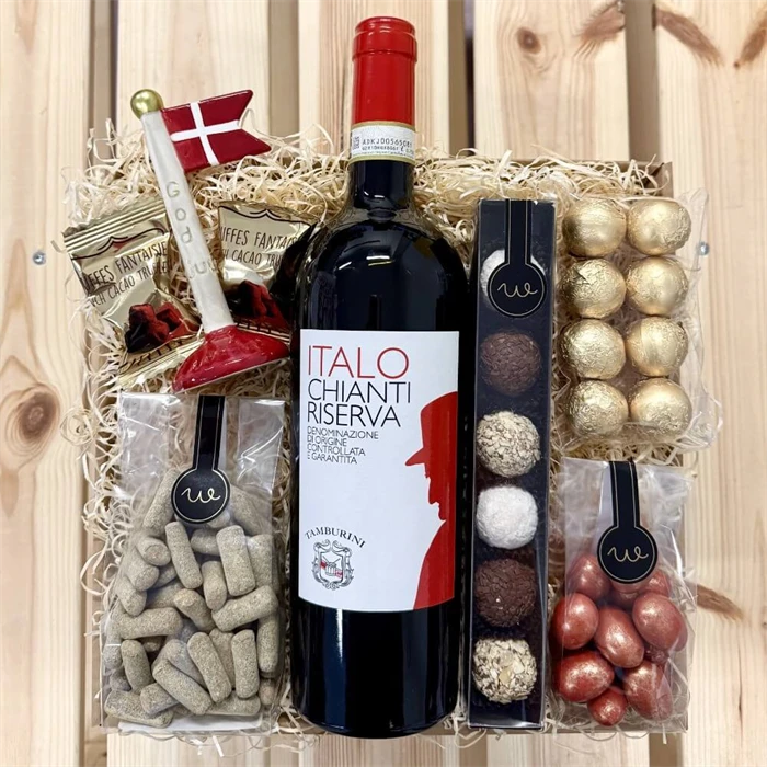 Presentkorg till mamma med ljus och text