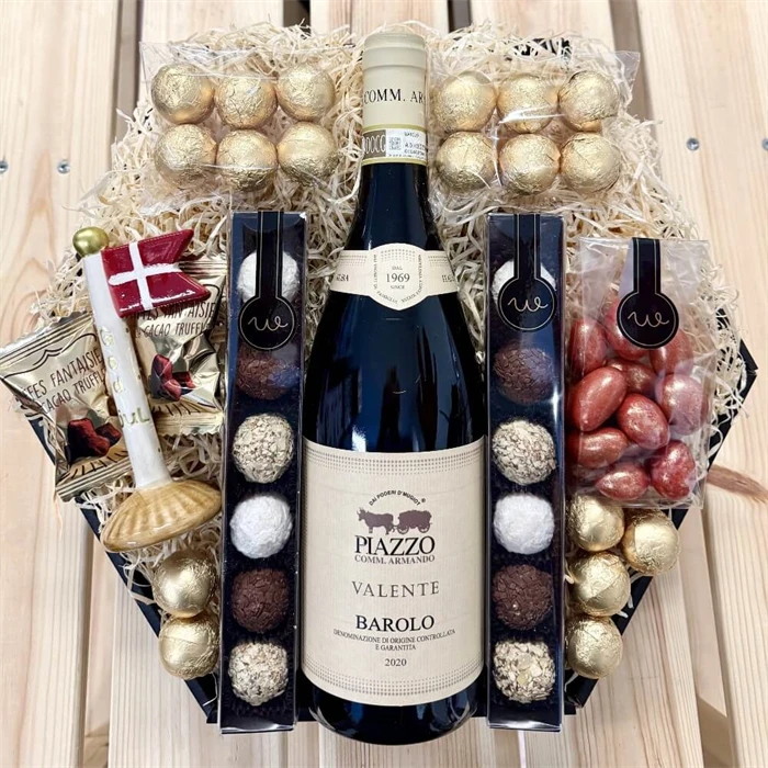 Presentkorg till mamma med ljus och text