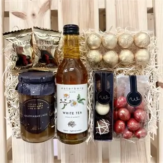 Presentkorg till mamma med ljus och text