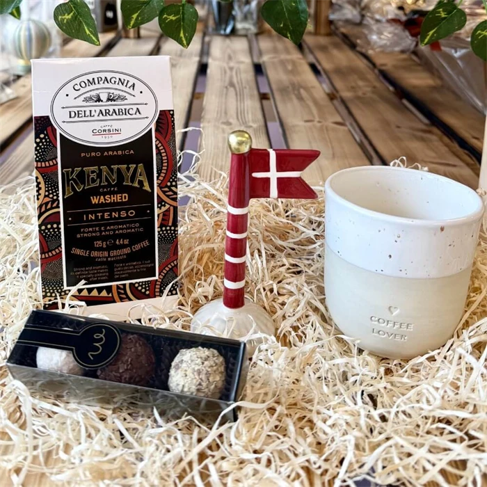 Presentkorg till mamma med ljus och text