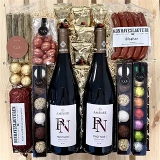 Presentkorg till mamma med ljus och text