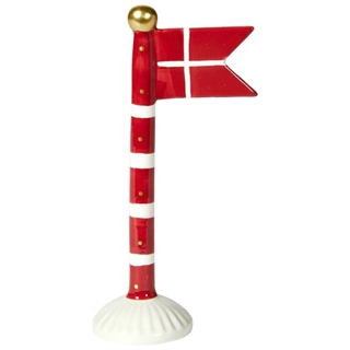 Flagga röd H: 19 cm keramik