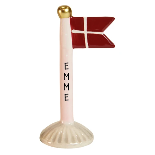 Flagga Rosa H: 14 cm keramik