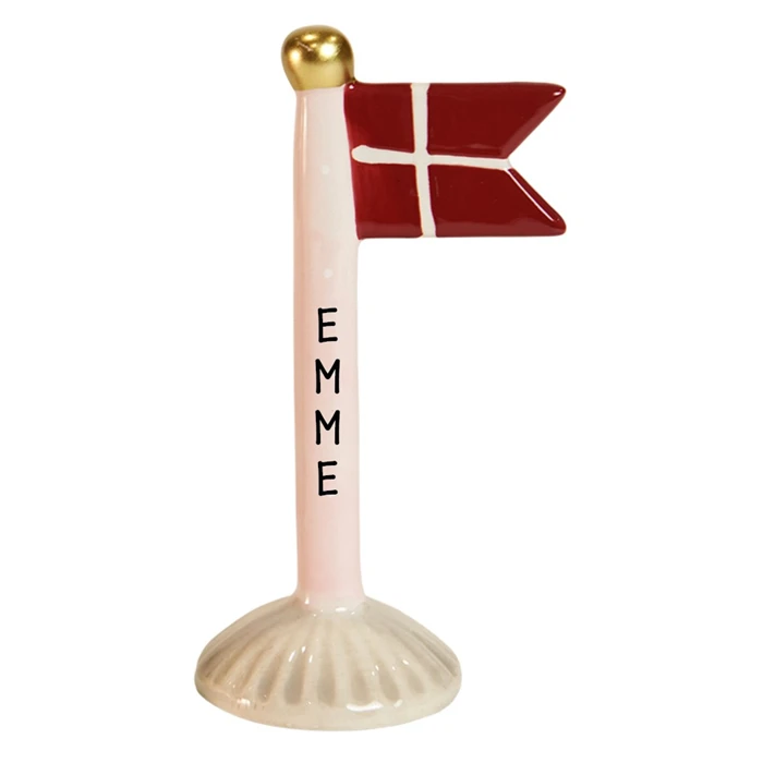 Flagga Rosa H: 14 cm keramik