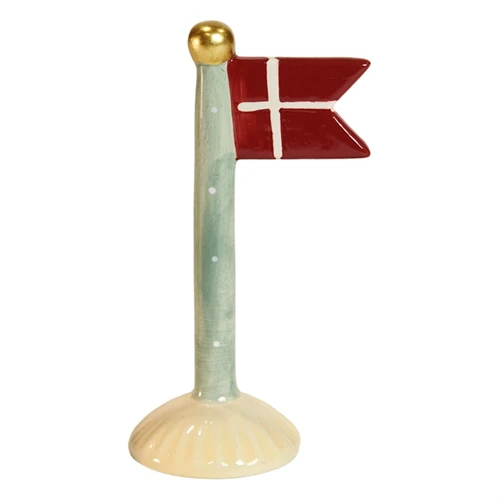 Flagga ljusgrön H: 14 cm keramik