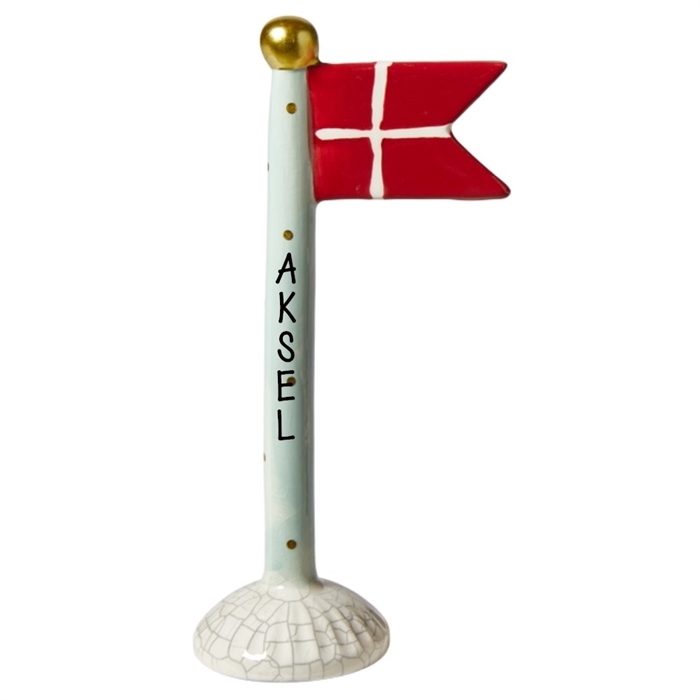Flagga oanvänd med sprucken botten H: 19 cm keramik