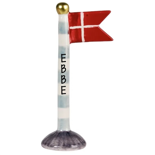 Flagga oanvänd med sprucken botten H: 19 cm keramik