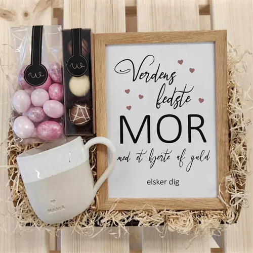 Gåvokorg till mamma med kopp