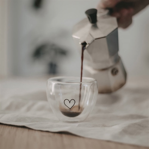Espressokopp hjärta