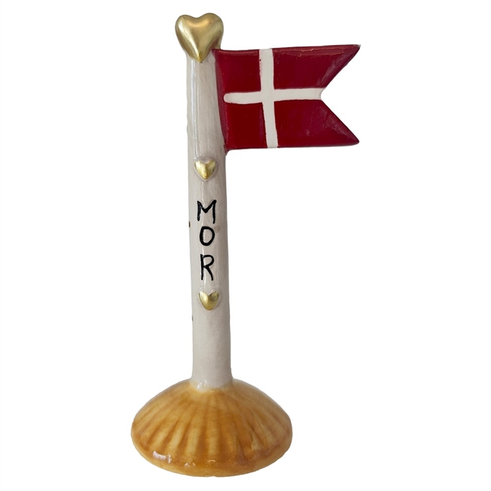 Keramisk flagga med texten mamma, perfekt som present till mors dag