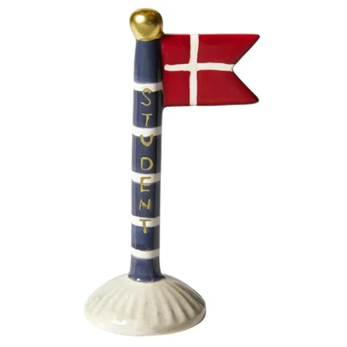 Flagga Student blå H: 14cm