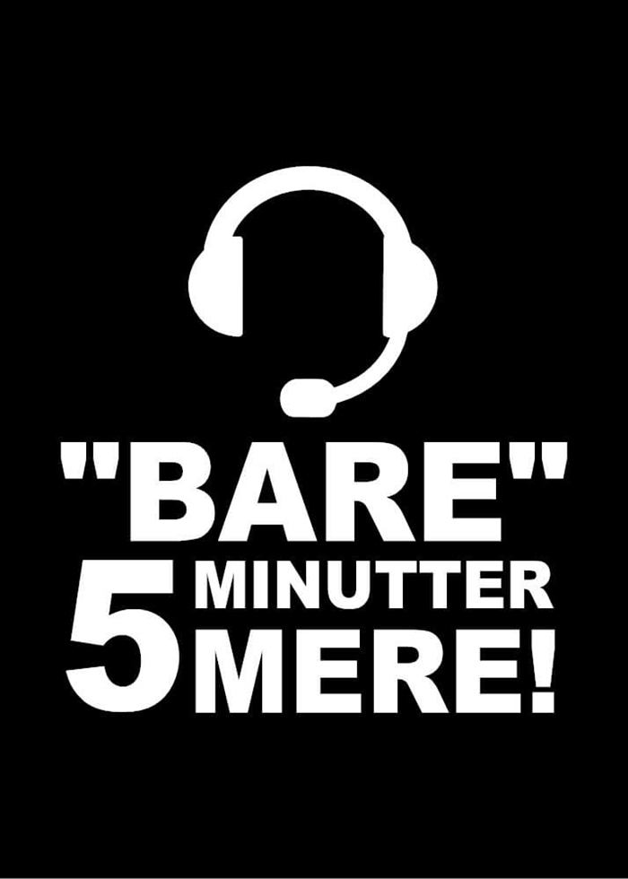 Affisch - Bara 5 minuter till Headset