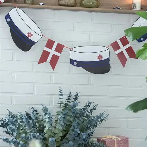 Blå studentgirlande