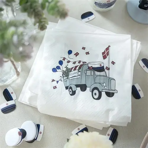 Servetter Blå studentbil - 20 st.